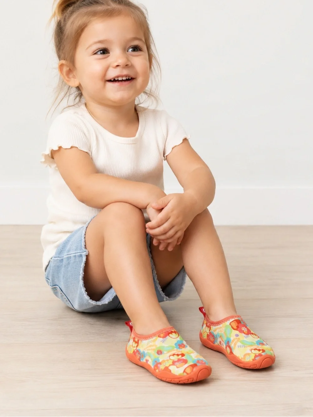 Reima Toddler Barefoot Water Shoes Floral Print EU 20 US 4.5-5